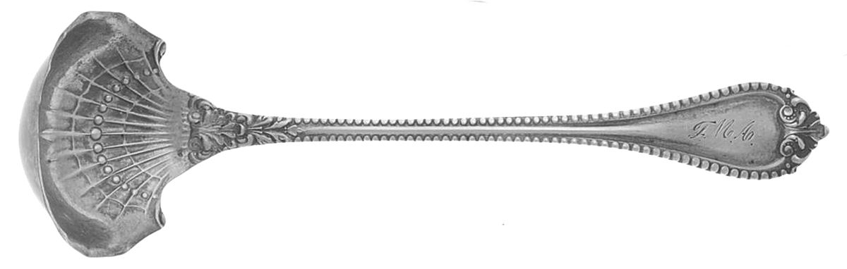 Old Colony (Sterling, 1895) Solid Piece Cream Ladle by Lunt Silver-1