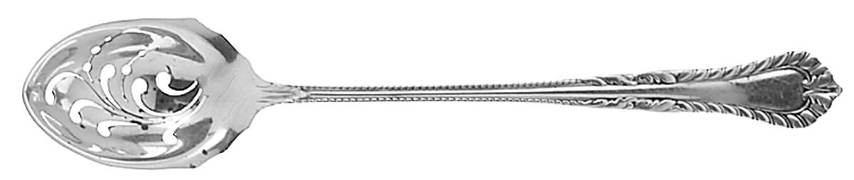 Old Dominion (Sterling, 1898) Pierced Bowl Short Handle Olive Spoon by Lunt Silver-1
