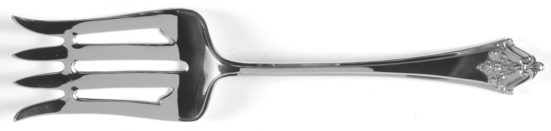 Orleans (Sterling, 1914) Small Solid Cold Meat Serving Fork by Lunt Silver-1