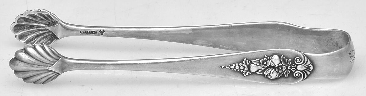 Pendant of Fruit (Sterling, 1939) Sugar Tongs by Lunt Silver-1
