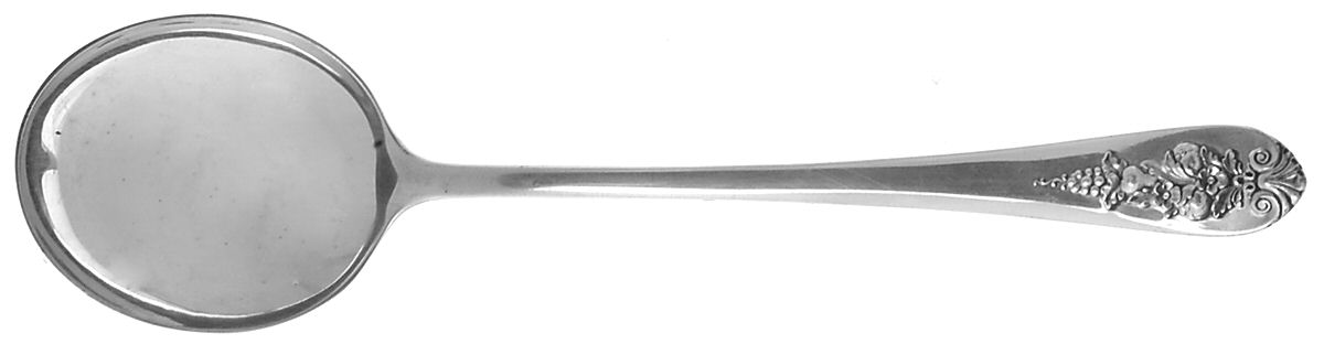 Pendant of Fruit (Sterling, 1939) Round Bowl Soup Spoon (Cream Soup) by Lunt Silver-1