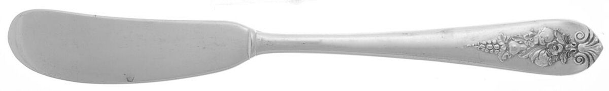 Pendant of Fruit (Sterling, 1939) Flat Handle Butter Spreader by Lunt Silver-1