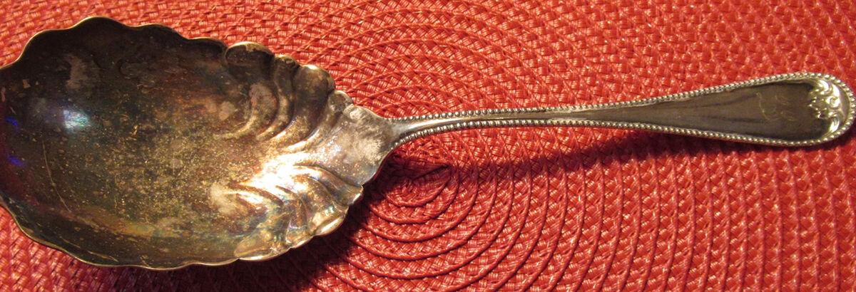 Priscilla (Sterling, 1897) Large Solid Berry/Casserole Spoon by Lunt Silver-1