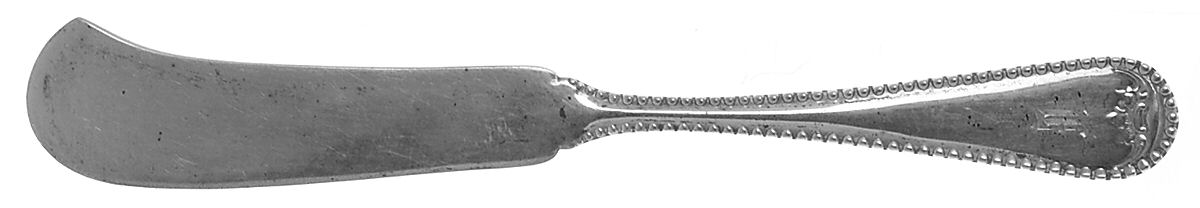 Priscilla (Sterling, 1897) Monogram Flat Handle Butter Spreader by Lunt Silver-1