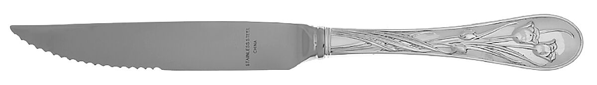 Quintessence (Sterling, 1990) Steak Knife Individual Hollow, Serrate HC by Lunt Silver-1