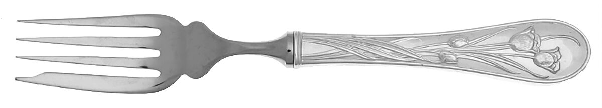 Quintessence (Sterling, 1990) Individual Hollow Fish Fork, Stainless Tines by Lunt Silver-1