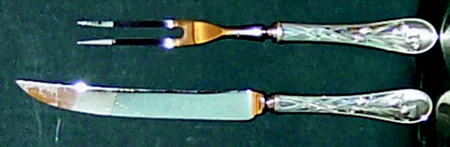 Quintessence (Sterling, 1990) Small Stainless Blade 2-Piece Steak Carving Set by Lunt Silver-1