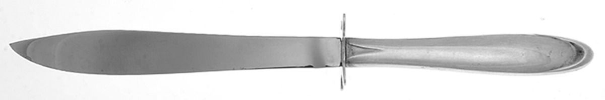 Raindrop (Sterling, 1959) Small Carving Knife W/Sterling Guard by Lunt Silver-1