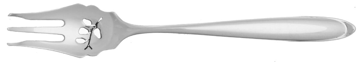 Raindrop (Sterling, 1959) Pickle Fork Pierced with Short Handle HC by Lunt Silver-1