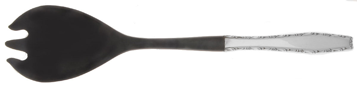 Rapallo (Sterling, 1968) Salad Serving Fork with Plastic Prongs by Lunt Silver-1