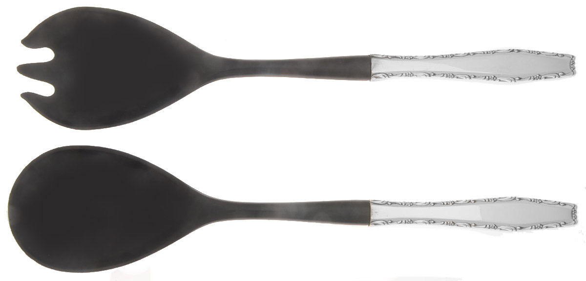 Rapallo (Sterling, 1968) Plastic Bowl 2-Piece Salad Set by Lunt Silver-1