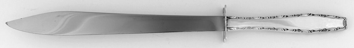 Rapallo (Sterling, 1968) Large Carving/Roast Knife StnlBl w/Sterling Guard by Lunt Silver-1
