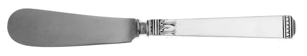 Regency (Sterling, 1935) Butter Spreader Hollow Hdl-Paddle/Stainless Blade by Lunt Silver-1