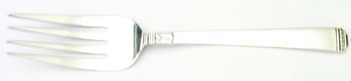 Regency (Sterling, 1935) Small Solid Cold Meat Serving Fork by Lunt Silver-1