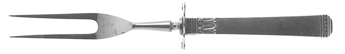 Regency (Sterling, 1935) Small Carving Fork W/Sterling Guard by Lunt Silver-1