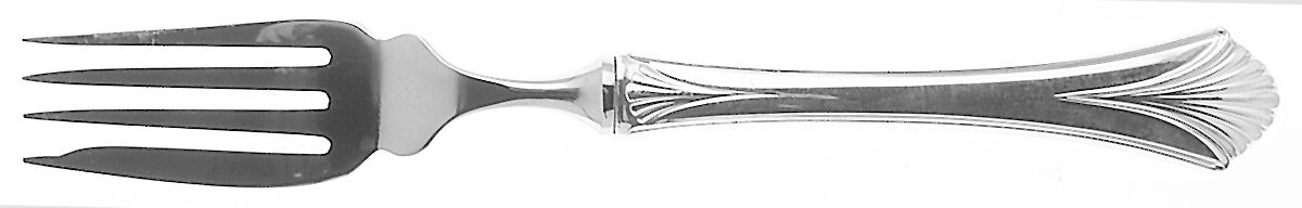 Regency Shell (Sterling, 1989) Individual Hollow Fish Fork, Stainless Tines by Lunt Silver-1