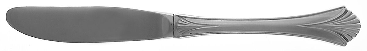 Regency Shell (Sterling, 1989) Modern Hollow Butter Spreader (Stainless) by Lunt Silver-1