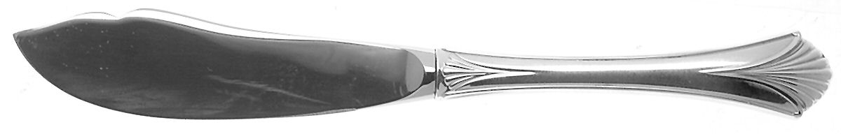 Regency Shell (Sterling, 1989) Hollow Handle Master Butter Knife by Lunt Silver-1