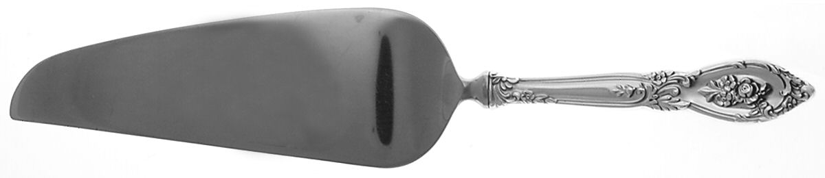 Rose Elegance (Sterling, 1958) Pie & Cake Server with Stainless Blade by Lunt Silver-1