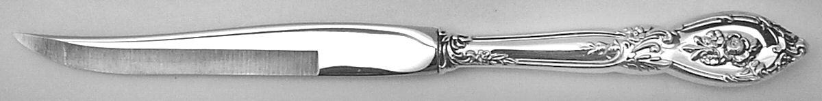 Rose Elegance (Sterling, 1958) Individual Steak Knife Hollow Handle by Lunt Silver-1