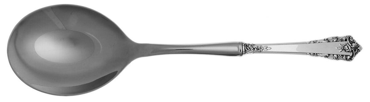 Rondelay (Sterling, 1963) Casserole Spoon with Smooth Stainless Bowl HC by Lunt Silver-1