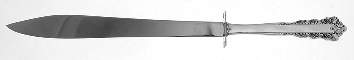 Rondelay (Sterling, 1963) Large Carving/Roast Knife StnlBl w/Sterling Guard by Lunt Silver-1