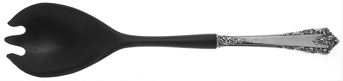 Rondelay (Sterling, 1963) Salad Serving Fork with Plastic Prongs by Lunt Silver-1