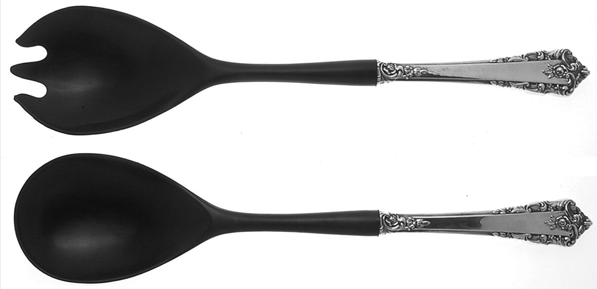 Rondelay (Sterling, 1963) Plastic Bowl 2-Piece Salad Set by Lunt Silver-1