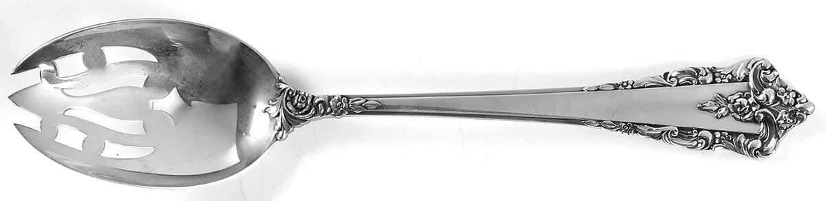 Rondelay (Sterling, 1963) Pierced Tablespoon (Serving Spoon) by Lunt Silver-1