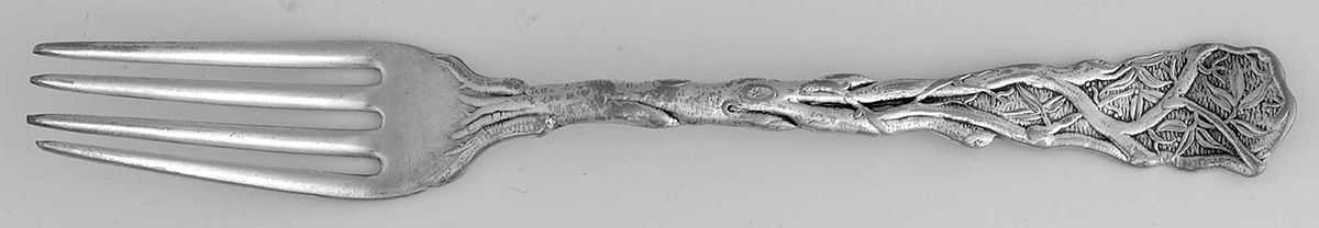 Rustic (Silverplate, 1880) Breakfast Fork by Lunt Silver-1