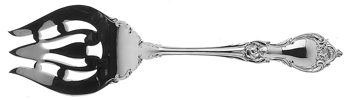 Saint Charles (Silverplate, 1980) Small Solid Cold Meat Serving Fork by Lunt Silver-1