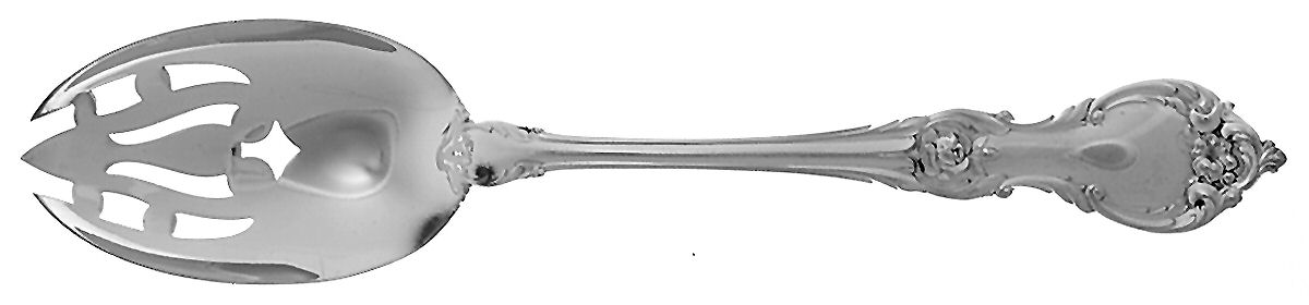Saint Charles (Silverplate, 1980) Pierced Tablespoon (Serving Spoon) by Lunt Silver-1