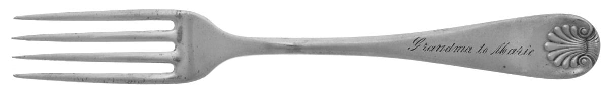 Shell (Sterling, 1888) Solid Youth Tea Fork by Lunt Silver-1