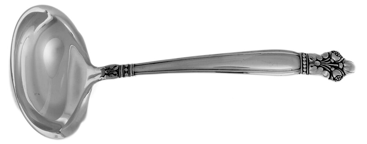 Silver Poppy (Sterling, 1949) Solid Gravy Ladle by Lunt Silver-1