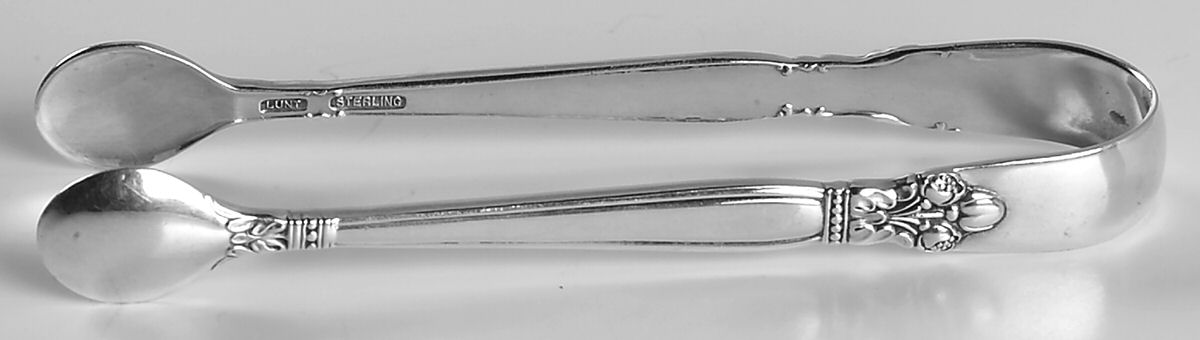 Silver Poppy (Sterling, 1949) Sugar Tongs by Lunt Silver-1