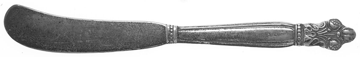 Silver Poppy (Sterling, 1949) Flat Handle Butter Spreader by Lunt Silver-1
