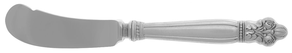 Silver Poppy (Sterling, 1949) Butter Spreader Hollow Hdl-Paddle/Stainless Blade by Lunt Silver-1