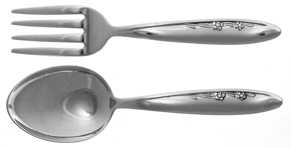 Spring Serenade (Sterling, 1957) 2 Pc Baby Set (BF, BS) by Lunt Silver-1