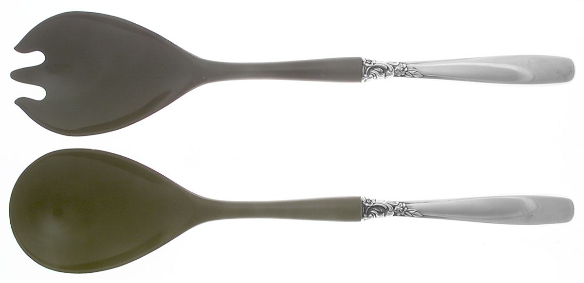 Starfire (Sterling, 1955) Plastic Bowl 2-Piece Salad Set by Lunt Silver-1