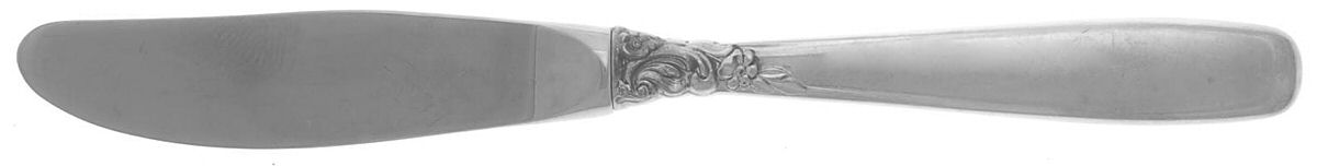 Starfire (Sterling, 1955) Modern Hollow Butter Spreader (Stainless) by Lunt Silver-1