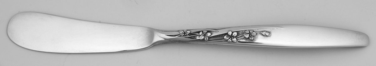 Summer Song (Sterling, 1954) Flat Handle Butter Spreader by Lunt Silver-1
