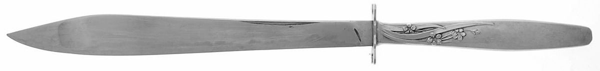 Summer Song (Sterling, 1954) Large Stainless Blade Roast Carving Knife by Lunt Silver-1
