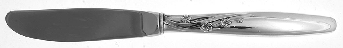 Summer Song (Sterling, 1954) Modern Hollow Butter Spreader (Stainless) by Lunt Silver-1