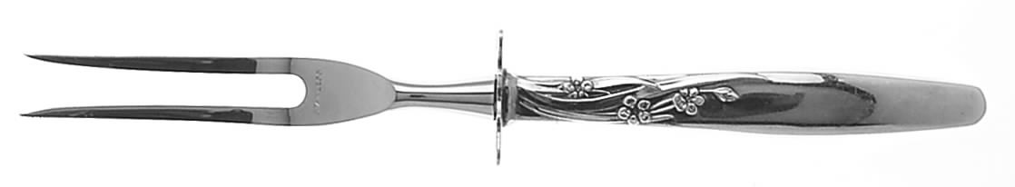 Summer Song (Sterling, 1954) Small Steak Carving Fork with Stainless Prongs by Lunt Silver-1