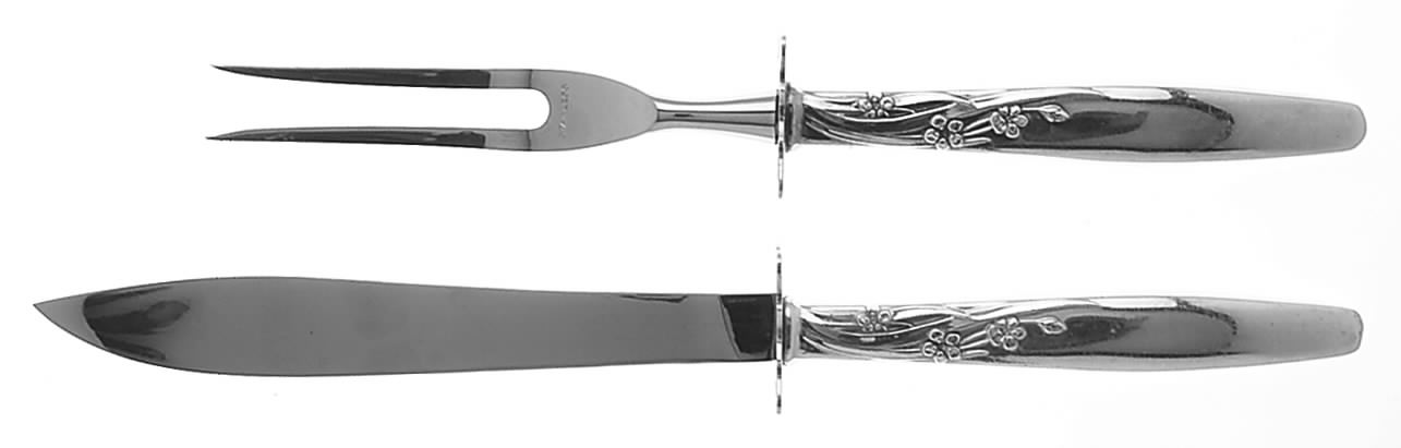 Summer Song (Sterling, 1954) Small Stainless Blade 2-Piece Steak Carving Set by Lunt Silver-1