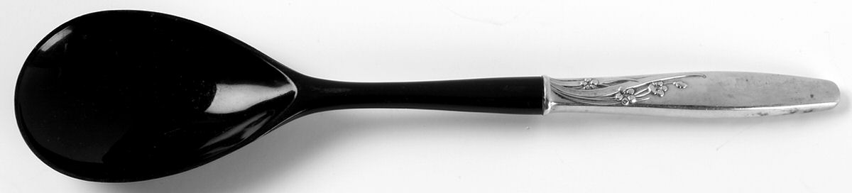 Summer Song (Sterling, 1954) Salad Serving Spoon with Plastic Bowl by Lunt Silver-1