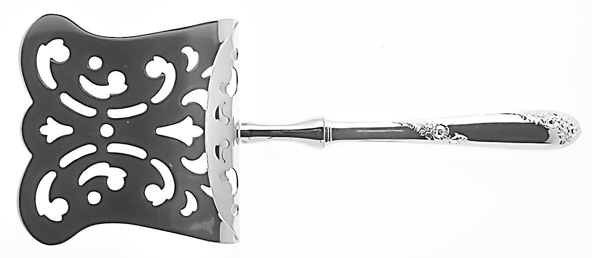 Sweetheart Rose (Sterling, 1951) Hollow Asparagus Server with Silverplate Hood by Lunt Silver-1