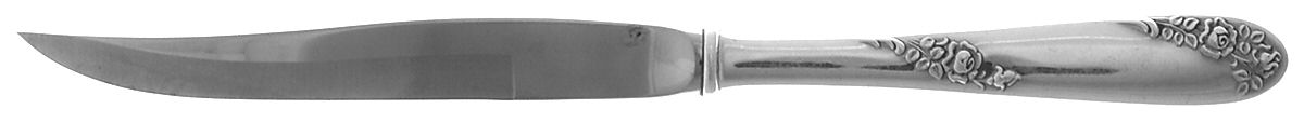 Sweetheart Rose (Sterling, 1951) Individual Steak Knife w/Bevel Blade by Lunt Silver-1