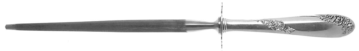Sweetheart Rose (Sterling, 1951) Large Steel Rod Knife Sharpener by Lunt Silver-1