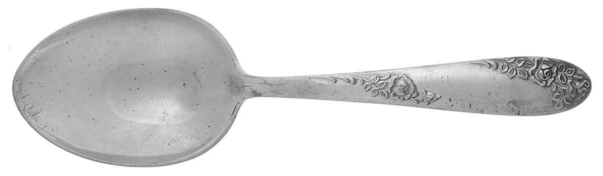 Sweetheart Rose (Sterling, 1951) Straight Handle Baby Spoon by Lunt Silver-1